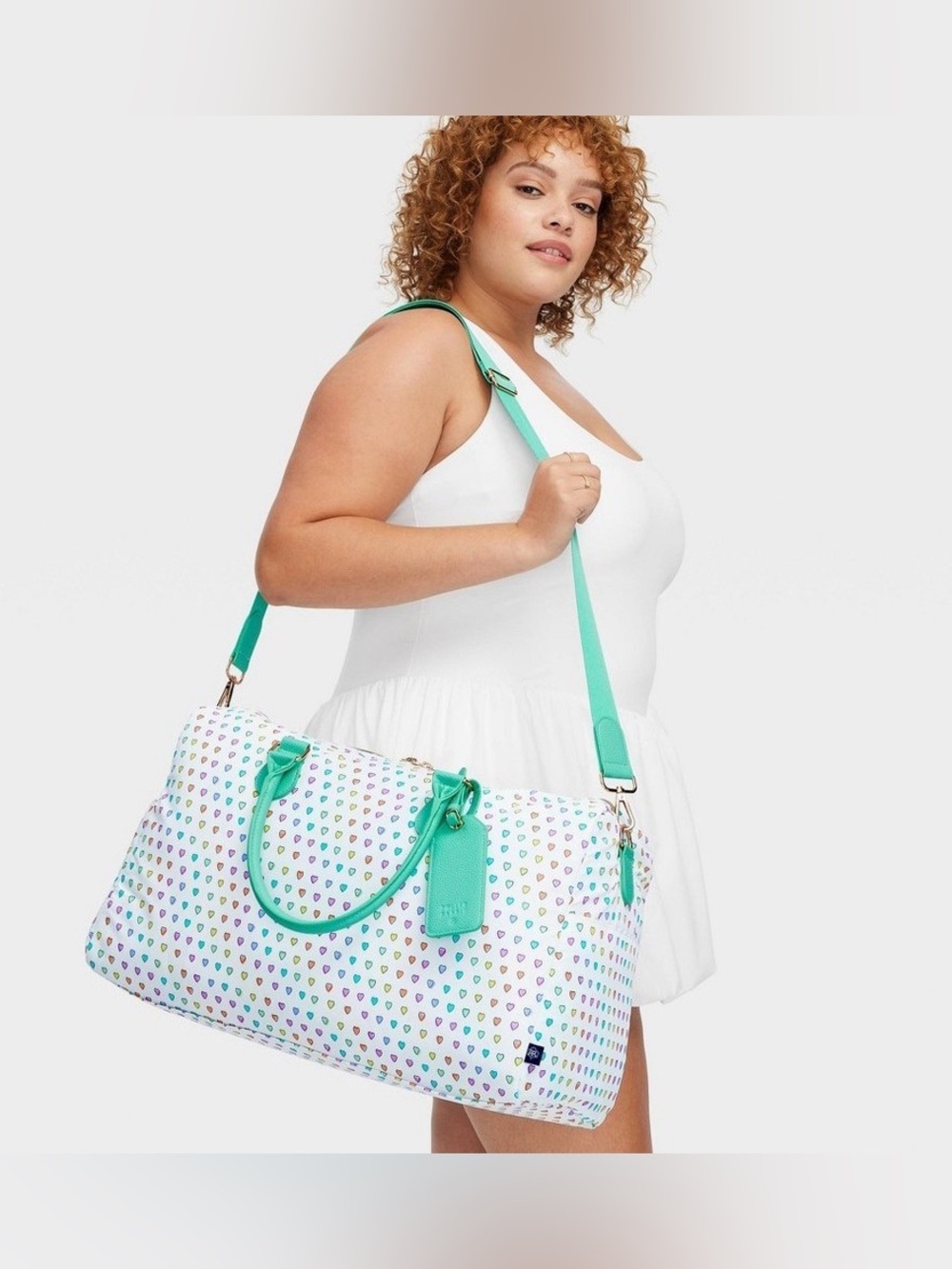 Roller Rabbit x Target Disco Hearts Wave Softside Weekender Duffle Duffel Bag - Picture 15 of 15